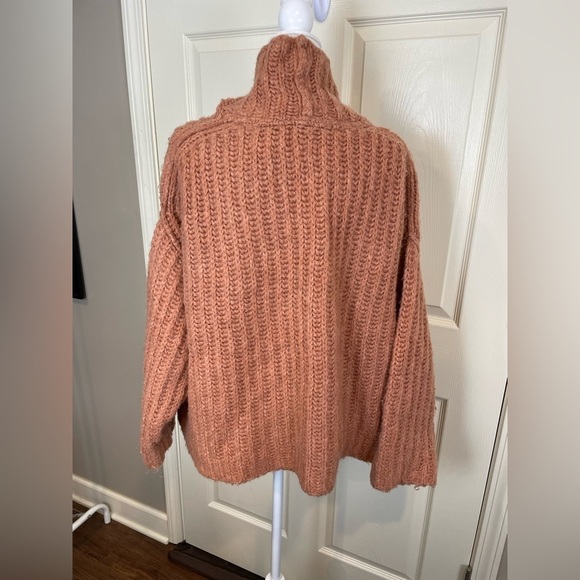 Free People Fluffy Fox Chunky Knit mock neck Sweater - Picture 3 of 12